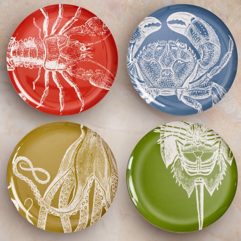 Thomas Paul Set of Eight Nautical Themed Plates